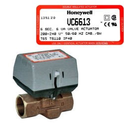 VALVULA ZONA MOTORIZADA 2 VIAS 3/4 H-H SPDT CON MICRO VC6613AJ1000/U HONEYWELL