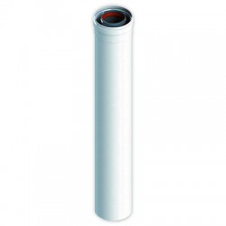 TUBO COAXIAL MACHO / MACHO ALUMINIO PINTADO BLANCO 1000 MM Ø 60 / 100 MM