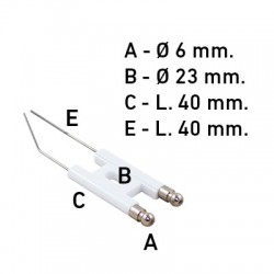 ELECTRODO QUEMADOR ECO14/2-22/2 doble LAMBORGHINI 3981C470 // 04033360