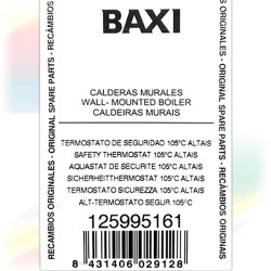 TERMOSTATO SEGURIDAD A 105 ºC ALTAIS 125995161 BAXI ROCA