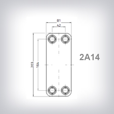 INTERCAMBIADOR 2A14 DE 40 PLACAS 3/4" M SOLDADO