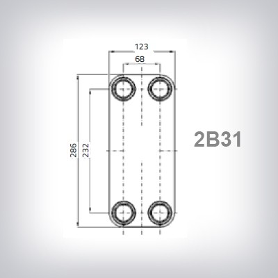 INTERCAMBIADOR 2B31 DE 30 PLACAS 1-1/4" M SOLDADO