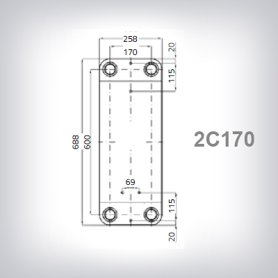 INTERCAMBIADOR 2C170 DE 30 PLACAS 2" M SOLDADO