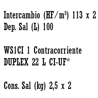 DESCALCIFICADOR DUPLEX 25 litros CLACK WS1" − UF