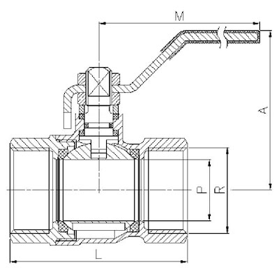 VALVULA ESFERA PALANCA HH 3/8" PREST E:10