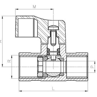 VÁLVULA CORTE MINI ESF.MH.1/8" E:20