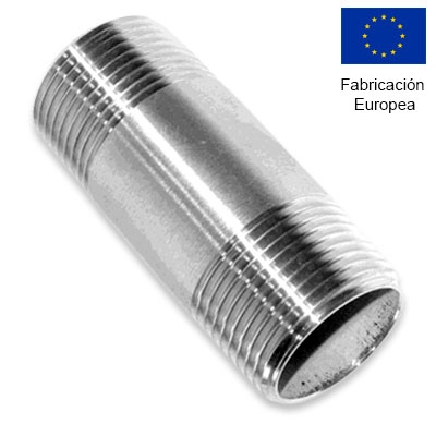 ENTRONQUE ROSCADO DOBLE 3/4" INOXIDABLE 316