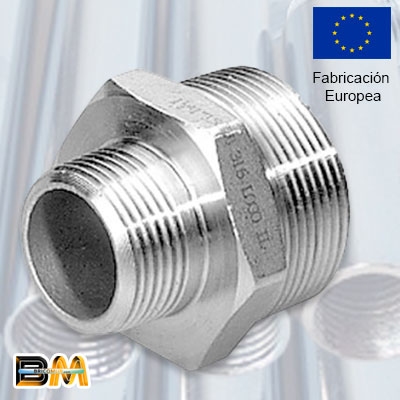 MACHÓN REDUCIDO 1/4"−1/8" INOXIDABLE 316