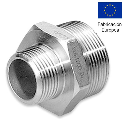 MACHÓN REDUCIDO 3/4"−3/8" INOXIDABLE 316