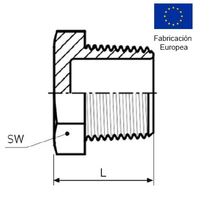 TAPÓN MACHO 1/4" INOXIDABLE 316 INOXPRES