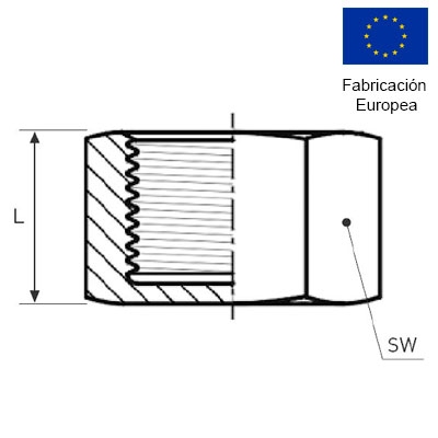 TAPÓN HEMBRA 3/4" INOXIDABLE 316 INOXPRES