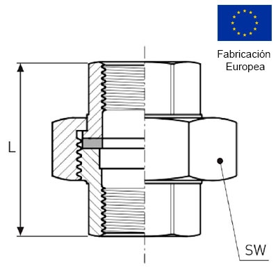 ENLACE 3P CÓNICA 1/8" INOXIDABLE 316 INOXPRES