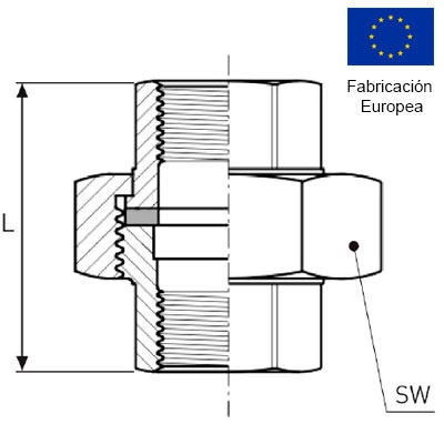 ENLACE 3P HM CÓNICA 1/8" INOXIDABLE 316 INOXPRES