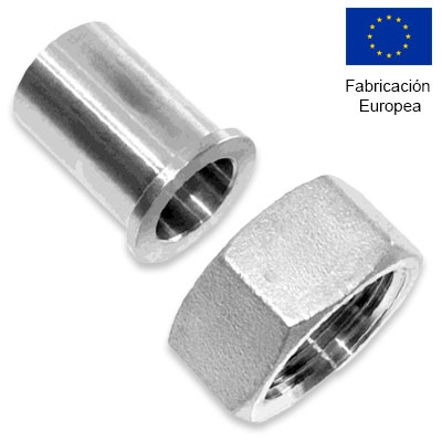 RACOR 2P TUBO 3/8" IINOXIDABLE 316