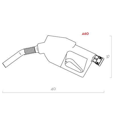 PISTOLA BOQUEREL GASOIL AUTOMÁTICA A60 RACOR GIRATORIO 1" BSP PIUSI F00603060