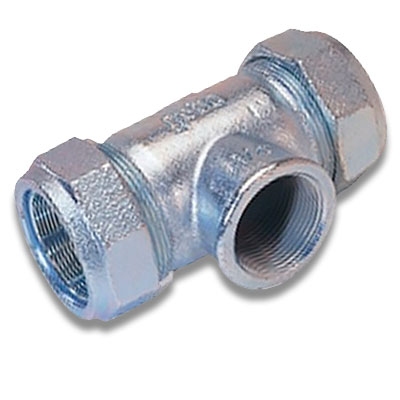 MANGUITO TE T−TF PARA TUBO ACERO 3/8" x 3/8" x 3/8"