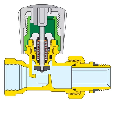 VÁLVULA TERMOSTÁTICA ESCUADRA BICONO 3/8" 338302