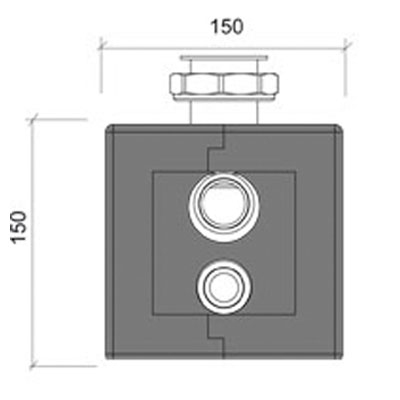 COLECTOR DISTRIBUCIÓN C90/2F KOMPAT DN32 CON AISLAMIENTO