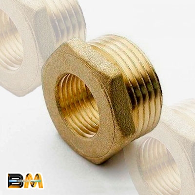 REDUCCIÓN LATON MACHO-HEMBRA HEXAGONAL 1/2"−1/8"