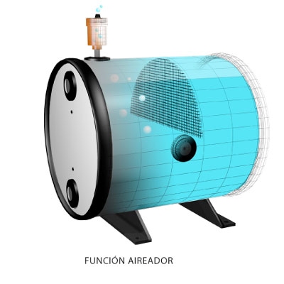 DEPOSITO INERCIA  AERO 50 L. ACABADO SKAY A 6 BAR