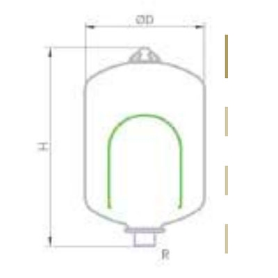 VASO EXPANSIÓN A.C.S. 2 L CMR− 10 BAR 3/4 IBAIONDO