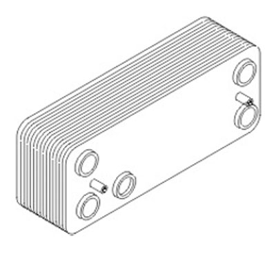 INTERCAMBIADOR 20 PLACAS CALDERA NOVADENS 28/28F 125568993 BAXI ROCA