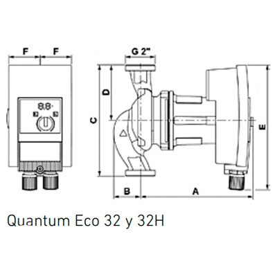 BOMBA CIRCULADORA CALEFACCIÓN BAXI QUANTUM ECO 32 1 1/4"