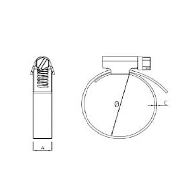 ABRAZADERA TORNILLO SIN FIN 8-16 INOXIDABLE AISI 304