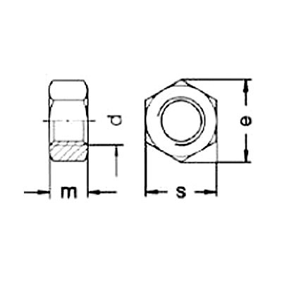 TUERCA HEXAGONAL INOXIDABLE M-8