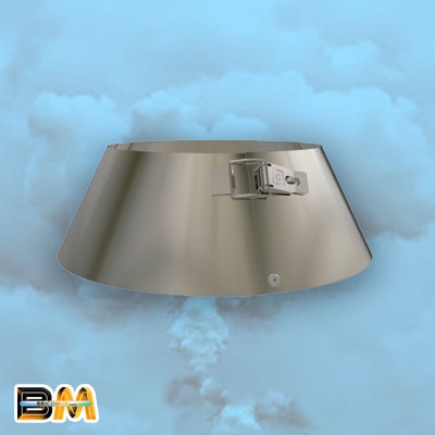 COLLARÍN ANTILLUVIA Ø125/175 CHIMENEA DOBLE PARED INOX 316-304 CONVESA KW