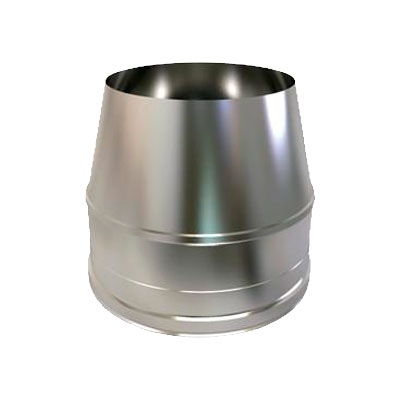 CONO SALIDA LIBRE Ø125/175 CHIMENEA DOBLE PARED INOX 316-304 CONVESA KW