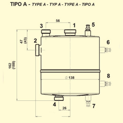 INTERCAMBIADOR K-26 GAVINA 20 CALDERA GASOIL 190034320 BAXI ROCA