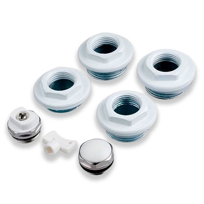 KIT UNIVERSAL TAPONES RADIADOR 1x1/2 BLANCOS