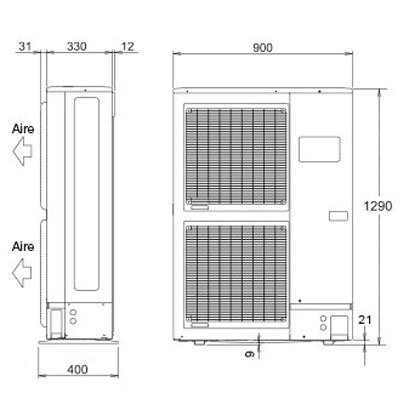 BOMBA CALOR CALEFACCIÓN ALFÉA EXCELLIA MONO DUO AI 11 THERMOR