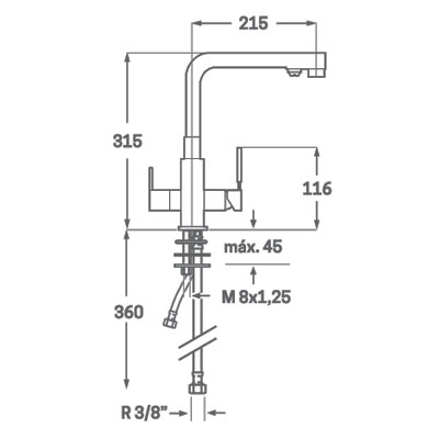 MONOMANDO FREGADERA OSMOSIS TAU 23610