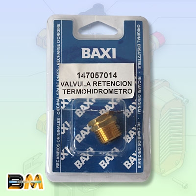 VÁLVULA RETENCIÓN TERMO-HIDRÓMETRO BAXI 147057014