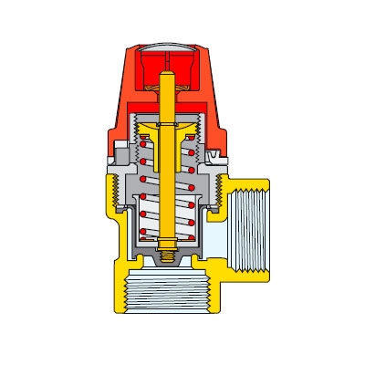 VÁLVULA SEGURIDAD (SERIE 311) H−H 1/2" 3,5 BAR 311435